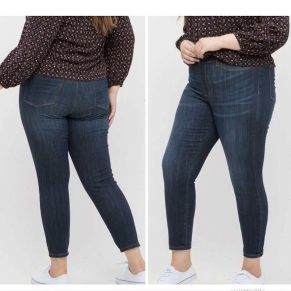 Judy Blue Denim - Judy Blue High Rise Pull On Skinny Jegging Jeans Womens 16W Dark Wash
